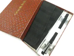 【一輝堂】和装小物 帯揚げ帯締めセット 帯揚 帯締 未使用 喪服用 夏物 夏 平組 箱付 美品 26w02-1922