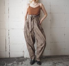 Mes Demoiselle ハイウエストレオパードパンツ M