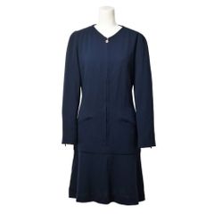 CHANEL 97A P09350V05400  ウール ジップ ワンピース