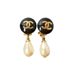 CHANEL シャネル パール ドロップ イヤリング ココマーク レディース