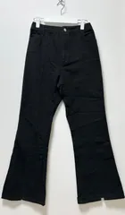 moment＋ カラーヘビーツイル＆デニム センタースリットフレアパンツ