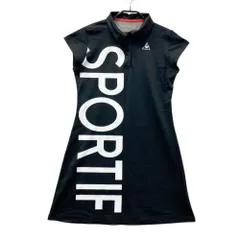 サイズ：L LE COQ GOLF ルコックゴルフ  半袖ポロワンピース  ブラック系 [240101568981] ゴルフウェア レディース ストスト