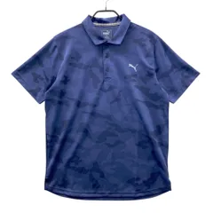 サイズ：XL PUMA GOLF プーマゴルフ  半袖ポロシャツ カモフラ柄 ネイビー系 [240101576449] ゴルフウェア メンズ ストスト