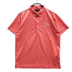 サイズ：L CALLAWAY キャロウェイ  半袖ポロシャツ ボタンダウン 総柄 ピンク系 [240101577873] ゴルフウェア メンズ ストスト