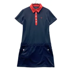サイズ：M CALLAWAY キャロウェイ  バイカラー 半袖 ポロワンピース  ネイビー系 [240101595754] ゴルフウェア レディース ストスト