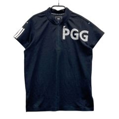 美品】PGG パーリーゲイツ ハーフジップ モックネック ブラック 4 半袖