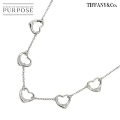 ティファニー TIFFANY&Co. オープンハート 5モチーフ ネックレス 幅10.4mm 39cm シルバー SV 925 Necklace 90311308
