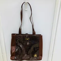 A【処分価格】roberto cavalli ロベルト カヴァリ トートバッグ 茶色 ブラウン 型押し