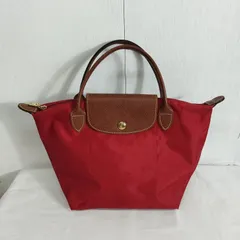 Longchamp ロンシャン ルプリアージュ Le Pliage ハンド バッグ 折りたたみ レザー レッド B641