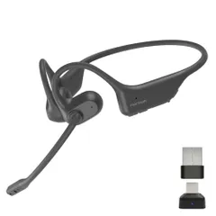 Nuroum OpenEar Pro2 オープンイヤーイヤホン マイク付き【アップグレード版】超軽量・快適設計｜USB-C＆USB-Aアダプター付属｜ノイズキャンセリング搭載 ワイヤレス ヘッドフォン｜耳を塞がないタイプ クリアな通話体験 テレワーク／Web会