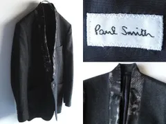 美品 コレクション使用 Paul Smith ポールスミス メインライン 2011A/W アニマル柄ラペル 切替 ウール テーラードジャケット タキシード M