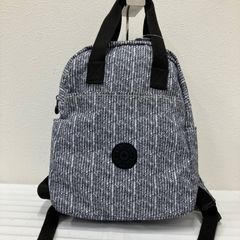 Kipling キプリング 2ウェイリュック ヘリンボーン柄 チャーム付 美品 