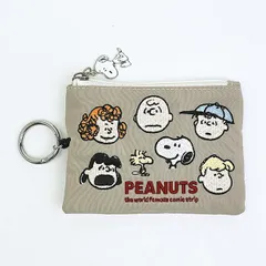 スヌーピー オール 刺繍パスポーチ ベージュ SNOOPY