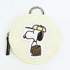 スヌーピー サークルポーチ アイボリー ベースボール SNOOPY