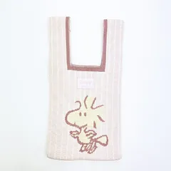 スヌーピー ウッドストック ニットミニトートバッグ ピンク SNOOPY
