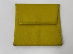 ◆HERMES エルメス バスティア コインケース 小銭入れ □Q刻印 黄色 イエロー 本体のみ　使用感大 中古◆6705