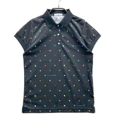 サイズ：0 JACK BUNNY ジャックバニー  半袖ポロシャツ パックマン総柄 ブラック系 [240101571021] ゴルフウェア レディース ストスト