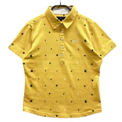 サイズ：L CALLAWAY キャロウェイ  半袖ポロシャツ 刺繍 総柄 イエロー系 [240101578147] ゴルフウェア レディース ストスト