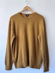 UNIQLO メンズ カシミア100 ラウンドネック ニット XLサイズ