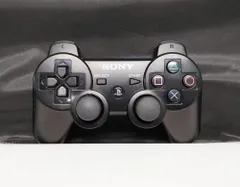 T【HY】【動作品】SONY PS3 純正 ワイヤレスコントローラー DUALSHOCK 3 CECHZC2J 振動機能搭載 ブラック Bluetooth接続 プレイステーション3 純正パッド 動作品[ゆうパケット発送、送料無料]HY003