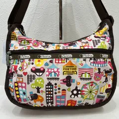 9987　LeSportsac　レスポートサック　ショルダーバッグ　クラシックホーボー レディース　ブラウン　総柄　遊園地　軽量　カジュアル　シンプル
