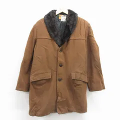 L/古着 タウンクラフト 長袖 ビンテージ ジャケット コート メンズ 70年代 70s ロング丈 茶他 26jan08のサムネイル