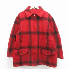 XL/古着 長袖 ビンテージ ウール ジャケット メンズ 60年代 60s マッキーノ 大きいサイズ USA製 タロン 赤他 チェック【spe】 26jan08