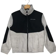 Columbia コロンビア  INTERCHANGE フリースジャケット キッズ ユース ワンポイントロゴ刺繡 14-16サイズ グレー/ブラック