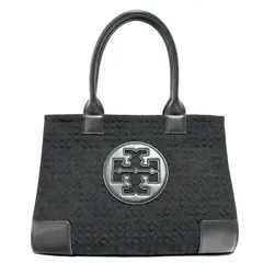 美品 TORY BURCH トリーバーチ エラ キルティング ナイロン/レザー トートバッグ ブラック M2602-k168