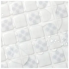 3Dはがせるシール タイル 簡単取付 防水 モザイクタイルシール 耐熱 キッチン 洗面所 ウォールステッカー トイレ 賃貸 北欧 ホワイト 壁紙シール 白 タイルシール 4枚 Yoillione セット(横23.6ｘ縦23.6CM/color17)