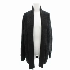 23区 オンワード樫山 ロングカーディガン ニット ボタンレス ウール 38 M ダークグレー /FF ■GY99