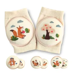 ハイハイサポーター ひざあて ベビーサポーター 赤ちゃん レッグスリーブ 膝当て 1組 ハイハイ (キツネ（こんとりんごの木） [trekko]