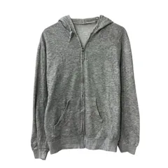 無地スウェット パーカー L～ グレー フーディー ジップアップ 無地 シンプル トップス 秋物 a802-5836