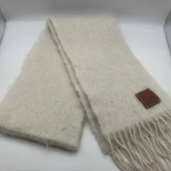 LOEWE ロエベ アナグラム マフラー モヘアマフラー ウール ホワイト