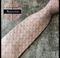 TG2003 Aquascutum 水玉 ストライプ シルク ネクタイ 日本製 - メルカリ