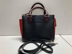 PAUL SMITH （ポールスミス）バイカラー レザー ショルダーバッグ / ブラック・レッド