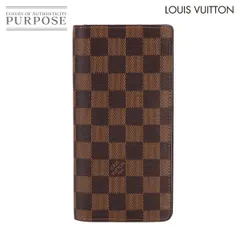 未使用 展示品 ルイ ヴィトン LOUIS VUITTON ダミエ ポルトフォイユ ブラザ 二つ折り 長財布 エベヌ N60017 Damier Brazza Wallet 90314075