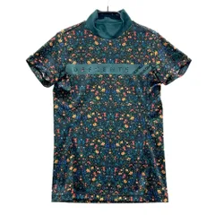 サイズ：S DESCENTE GOLF デサントゴルフ  モックネック半袖Tシャツ 花柄 ブラック系 [240101593572] ゴルフウェア レディース ストスト