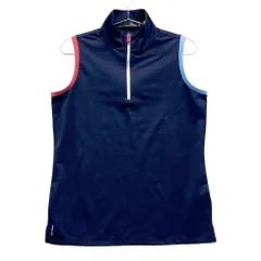 サイズ：M RLX ラルフローレン  ハーフジップ ノースリーブシャツ  ネイビー系 [240101615336] ゴルフウェア レディース ストスト