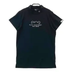 サイズ：LL PING ピン 2024年モデル モックネック半袖Tシャツ  ブラック系 [240101635962] ゴルフウェア レディース ストスト