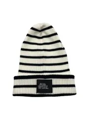 マークジェイコブス REDUX GRUNGE COLLECTION グランジコレクション ストライプ ニット帽 ホワイト×ブラック 中古 D4のサムネイル