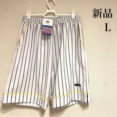 【新品】AKTR　バスパン　ストライプ　L　ホワイト　メンズ　アクター　バスケ　パンツ