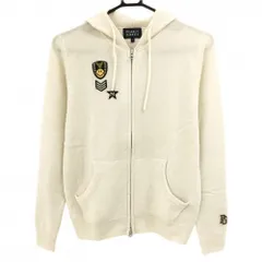 【美品】パーリーゲイツ ニットジップパーカー アイボリー ニコちゃん  レディース 1(M) ゴルフウェア PEARLY GATES