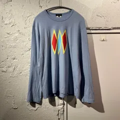 COMME des GARCONS HOMME PLUS コムデギャルソンオムプリュス  23SS Geometric Print L/S T-Shirt 長袖Tシャツ PK-T005 ブルー系 size.M【表参道B02】