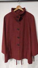 h111◆MON CHEZ◆モン シェ 日本製 レディース、上品な綿入りセミロングコート  M 赤茶色