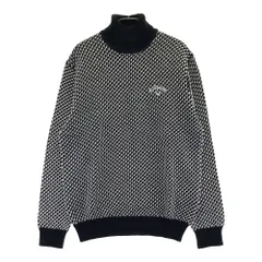 サイズ：L CALLAWAY キャロウェイ  ウール混 タートルネック ニットセーター 総柄 ブラック系 [240101635698] ゴルフウェア メンズ ストスト