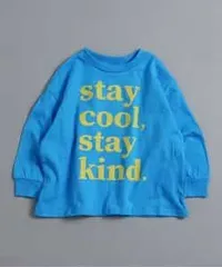 新品　BREEZE（ブリーズ） キッズ トップス 長袖Tシャツ　120cm　ブルー　 シンプルロゴTシャツ