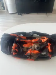 ポーター オレンジ カモフラージュ ウェストバッグ