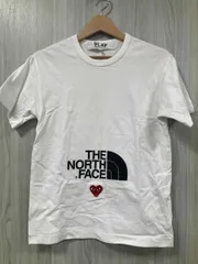 PLAY COMME des GARCONS/プレイ コムデギャルソン/半袖Tシャツ/×THE NORTH FACE/コラボ ハートロゴパッチ TEE/ホワイト/サイズ S/AE-T202