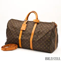 LOUIS VUITTON ルイ・ヴィトン キーポル55 バンドリエール M41414 バッグ ボストンバッグ 大容量 旅行 モノグラム ブラウン レディース メンズ ショルダーストラップ